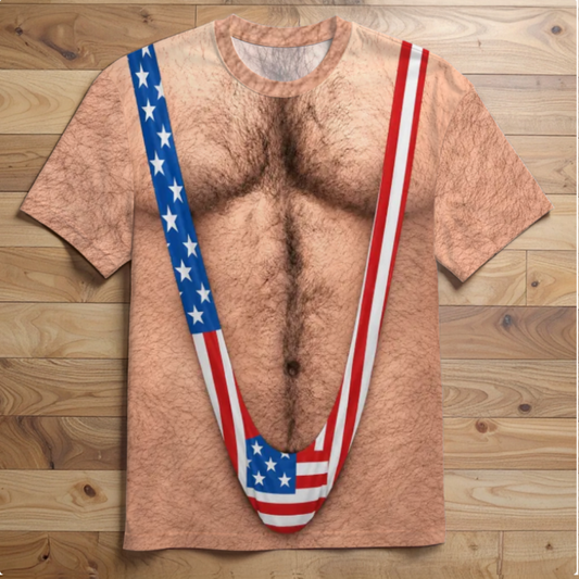 Custom T-shirt - Personalized Funny Gifts For Men - Red White And Ready To Party 3D T-Shirt