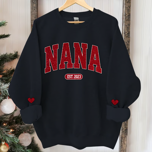 Nana Grandma Mimi And Kids Glitter CTH01 Sweatshirt