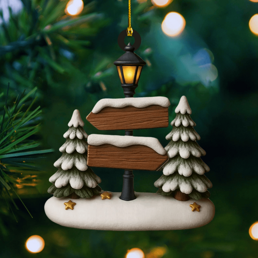 Custom Family Ornament 2025 – Personalized Christmas Tree Decoration with Family Name & Individual Names Ornament