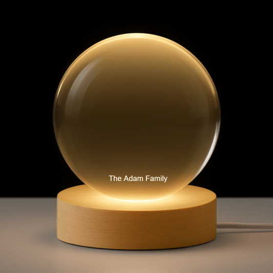 Personalized Globe Lamp with Custom Photo – Cozy Night Light Keepsake & Unique Gift for Family and Friends Crystal Night Ball