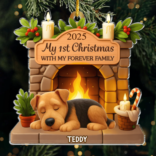 Custom Airedale Acrylic Ornament, Custom Pet Design, Unique Christmas Gift for Dog Moms, Dads & Animal Lovers Ornament