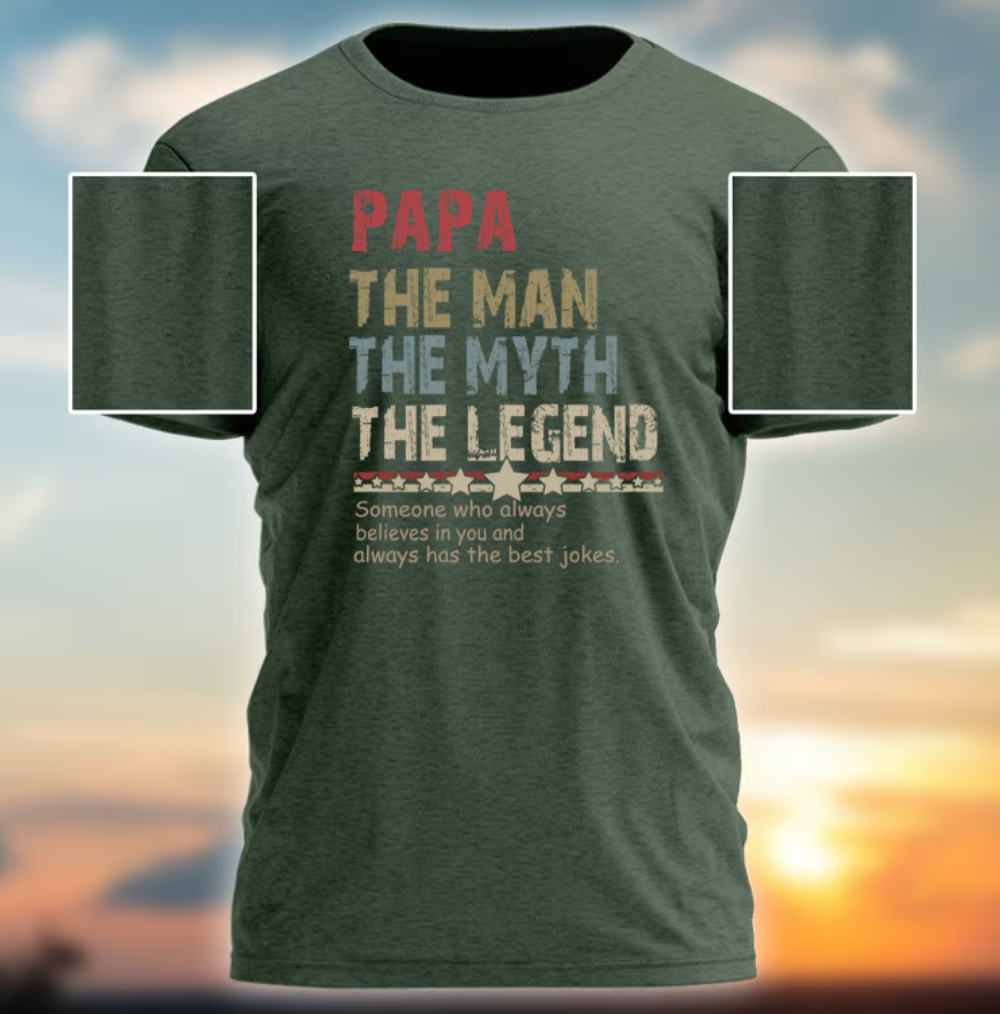 Custom Dad The Man The Myth The Bad Influence T-Shirt