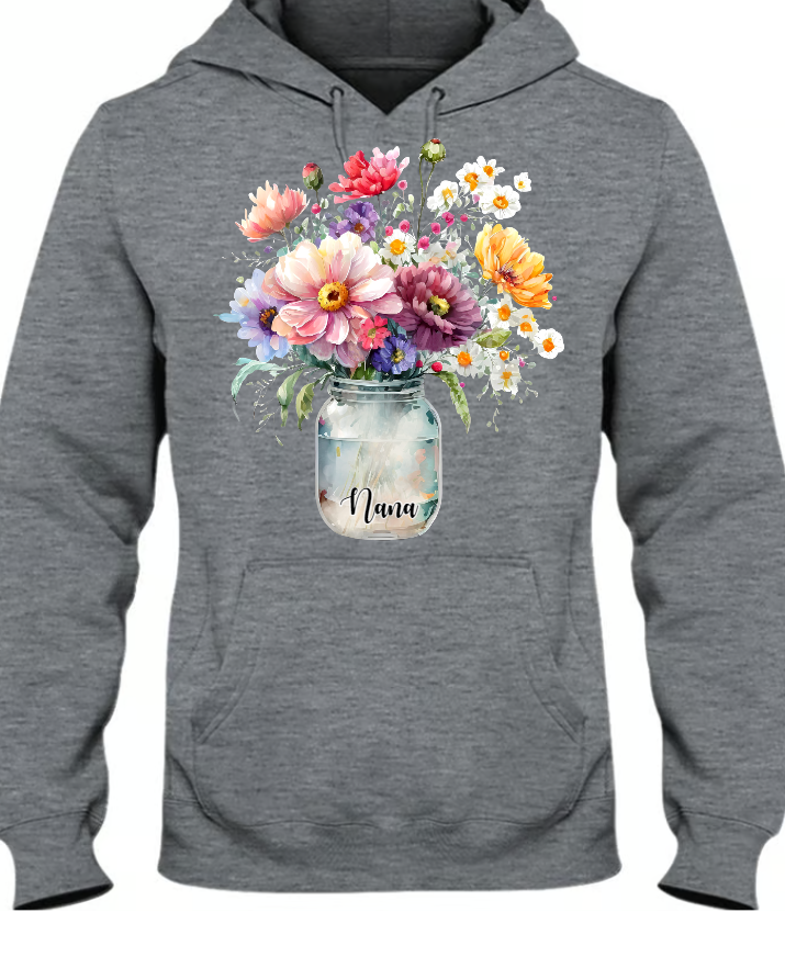 Mother's Day Gift, Vase of Flowers Gift for Grandma Nana Mimi CTH01
