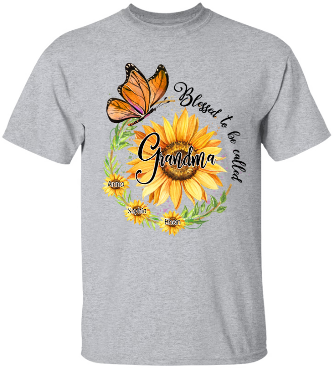 Blessed To Be Called Grandma Sunflower Kids T-Shirt