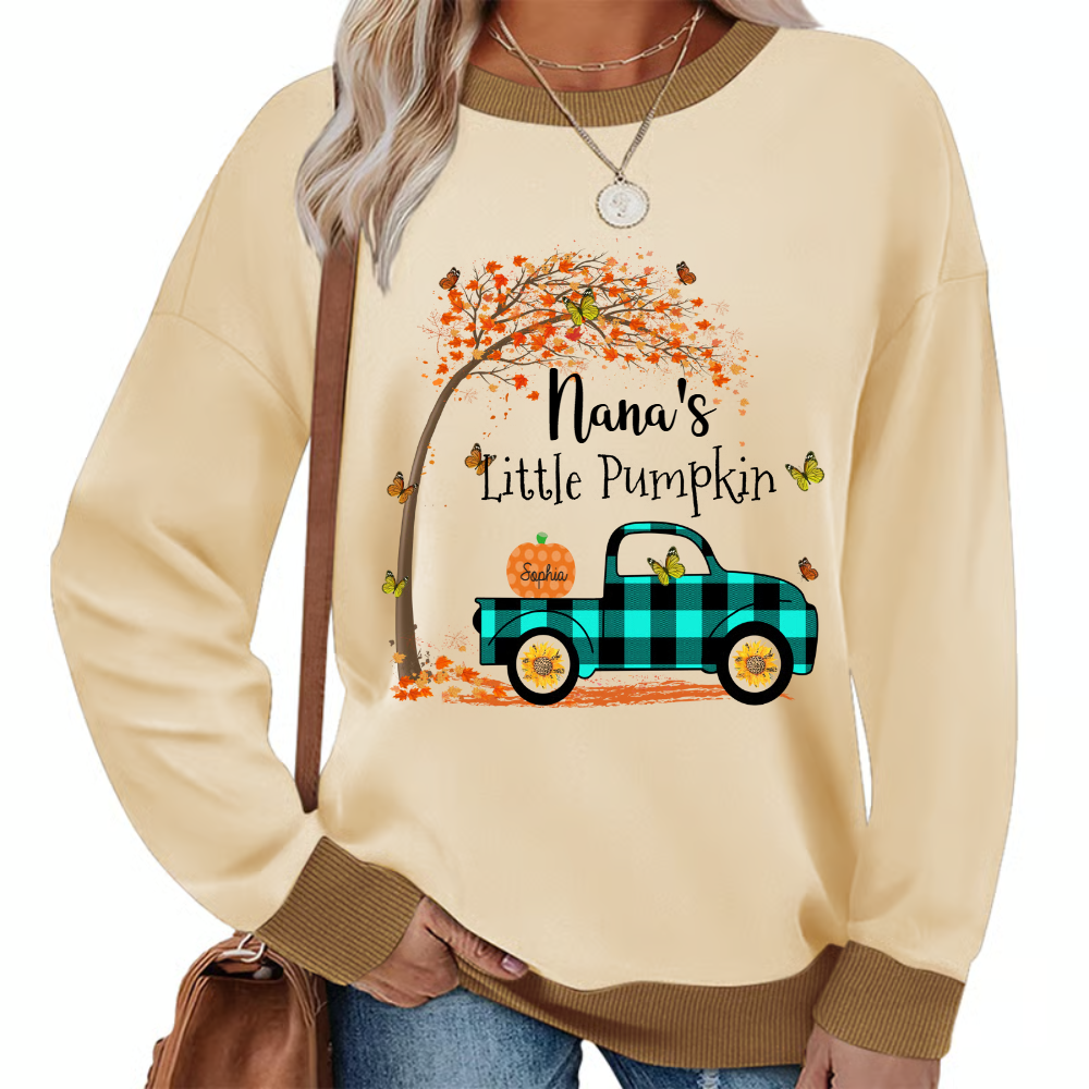 Nana's Little Pumpkins And Grandkids Gift Autumn Sweatshirt