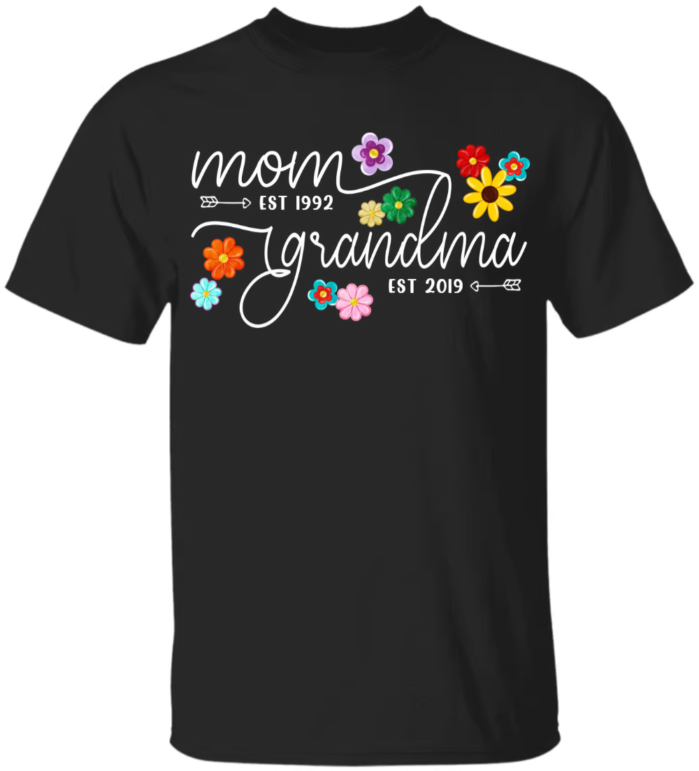 Mom Grandma Est Flower Color With Grandkids Mothers Day Gift
