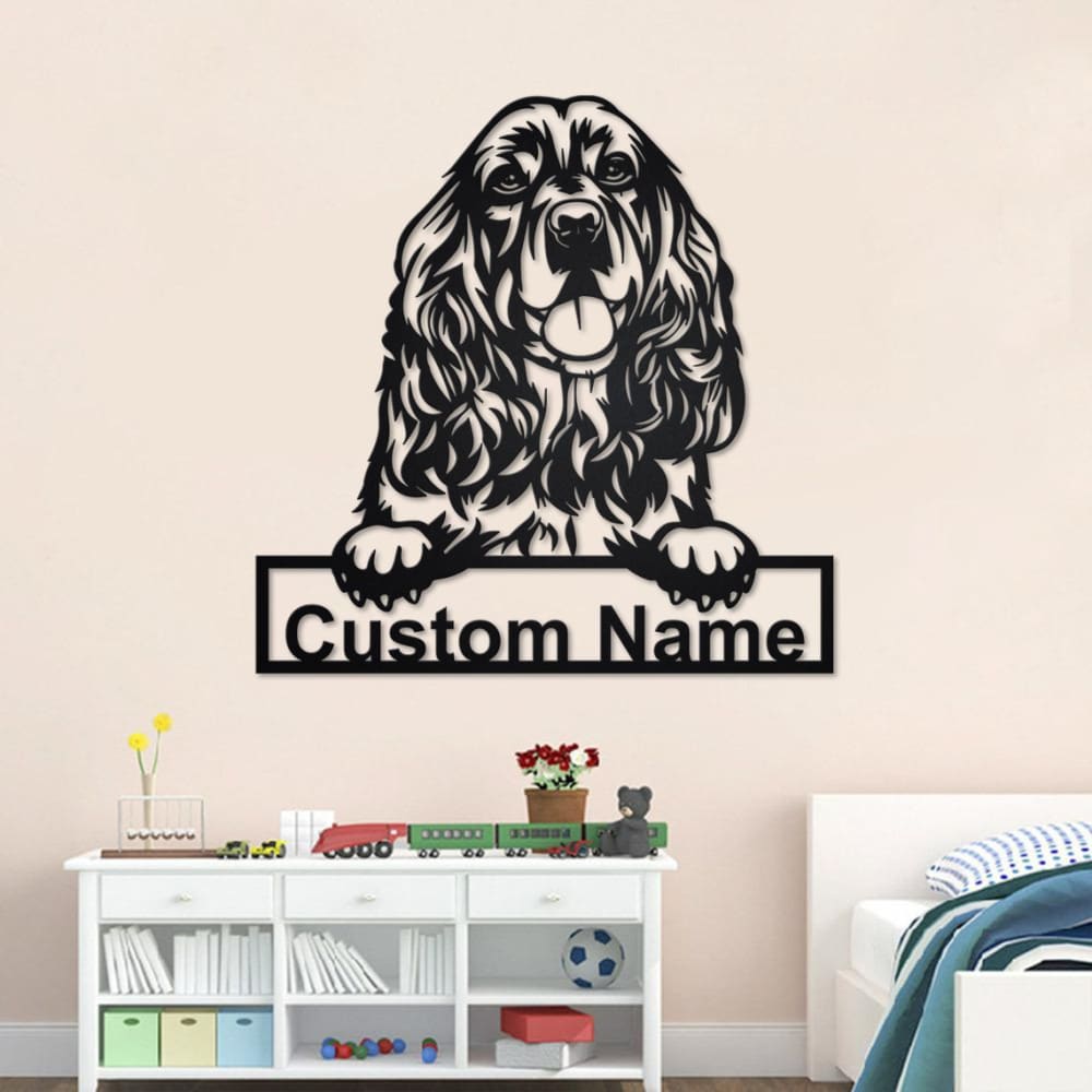Personalized Cocker Spaniel Cut Metal Sign Dog Lover Metal Wall Art, Laser Cut Metal Signs Cocker Spaniel Dog