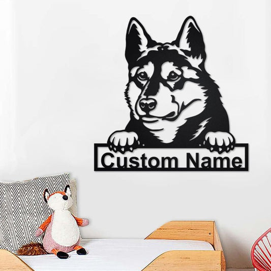 Personalized Laika Dog Cut Metal Sign, Dog Lover Custom Name Metal Wall Art, Laser Cut Metal Signs Laika Dog