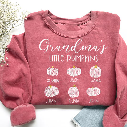 Grandma's Little Pumpkins And Grandkids Sweatshirt