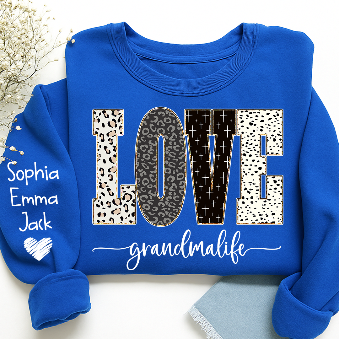 Personalized Love grandmalife Bible Style Gift For Grandma And Grandkids Sweatshirt