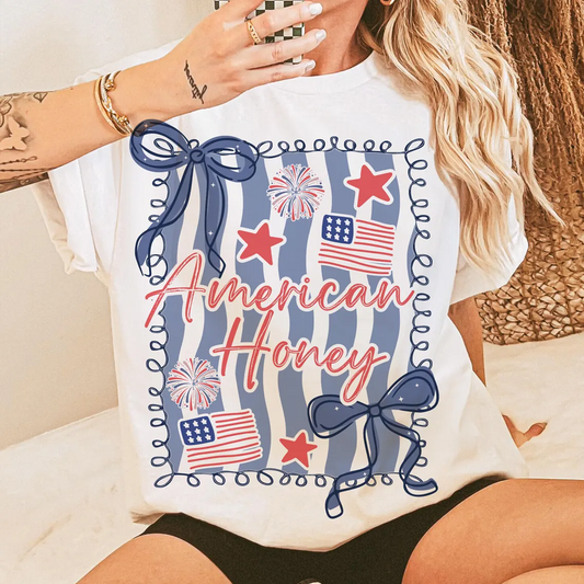 Patriotic Coquette American Trendy Red White and Blue