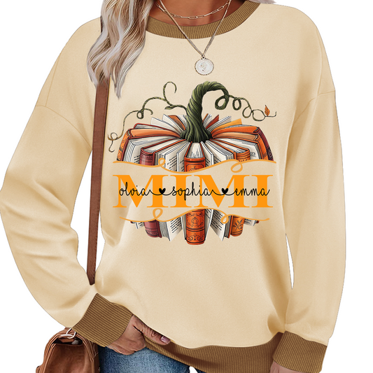 Mimi book Pumpkin And Grandkids Fall Sweatshirt Mix