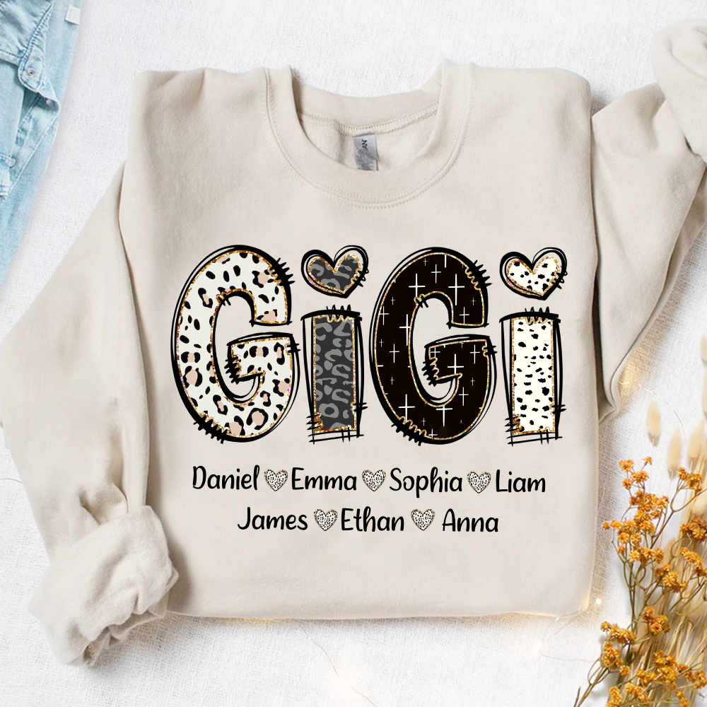 Custom Gigi Bible Style Gift For Grandma With Grandkids Sweatshirt