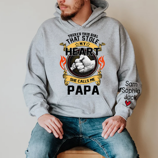 There's This Girl That Stole My Heart She Calls Me Papa Hoodie