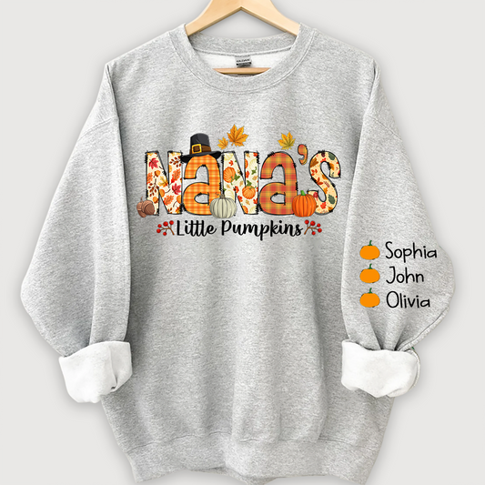 Nana little pumpkins autumn And Grandkids Sweatshirt