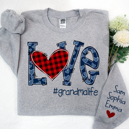 Love grandmalife Sweatshirt with kids Valentine's Day Sweatshirt