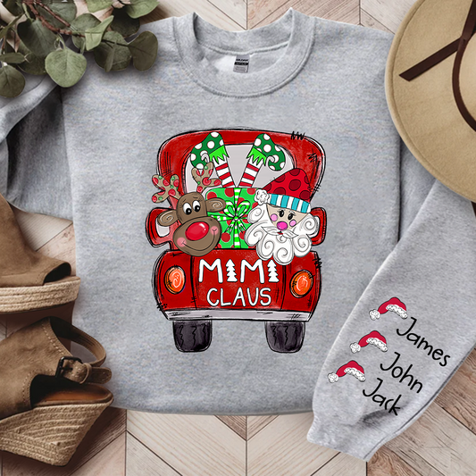 Mimi, Grandma Claus Truck Christmas and Grandkids Sweatshirt