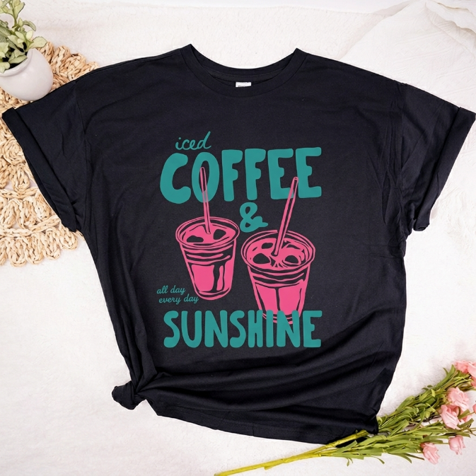 The Retro Iced Coffee & Sunshine Graphic Tee