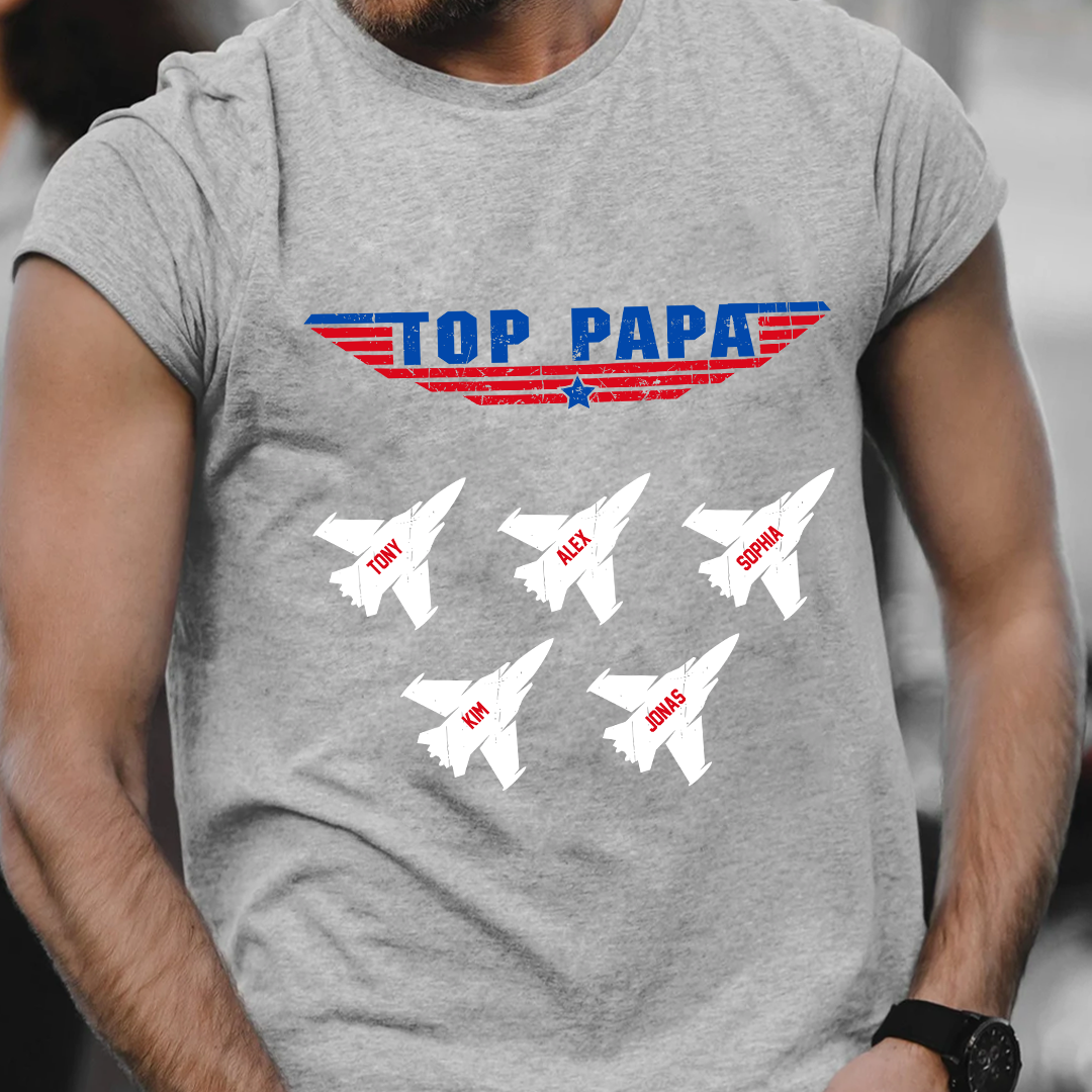 Top Grandpa Papa Dad And Kids Personalized