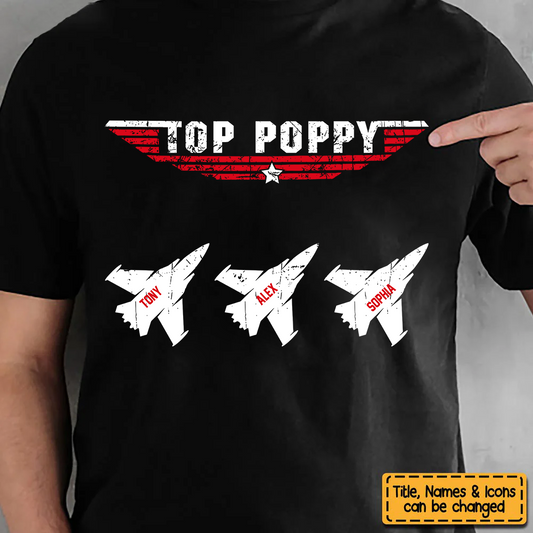 Top Grandpa Papa Dad And Kids Personalized