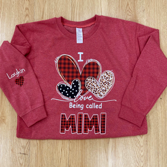 Custom I Love Being Called Mimi Sweatshirt, Grandma Shirt with Kids Names, Mother's Day Gift for Grandma