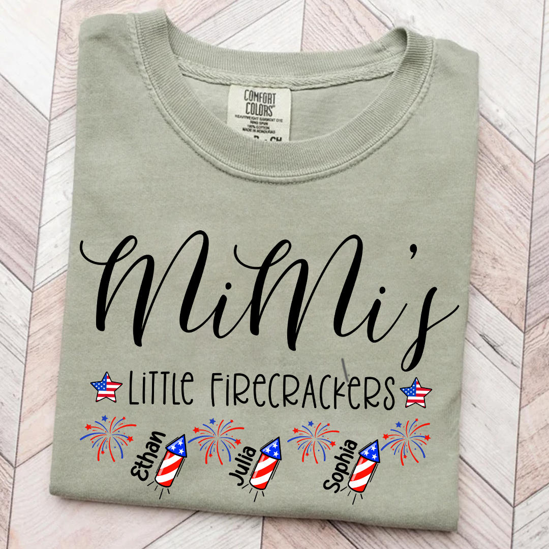 Comfort Colors® Mimi's Little Firecrackers 4th Of July Shirt, Gift For Grandma T-Shirt