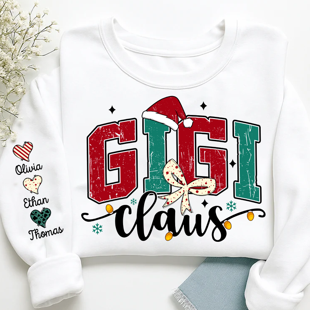 Gigi claus And Grandkids Merry Christmas Sweatshirt