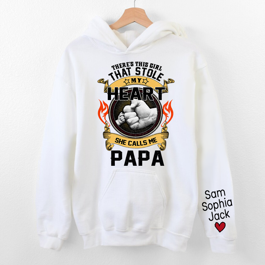 There's This Girl That Stole My Heart She Calls Me Papa Hoodie