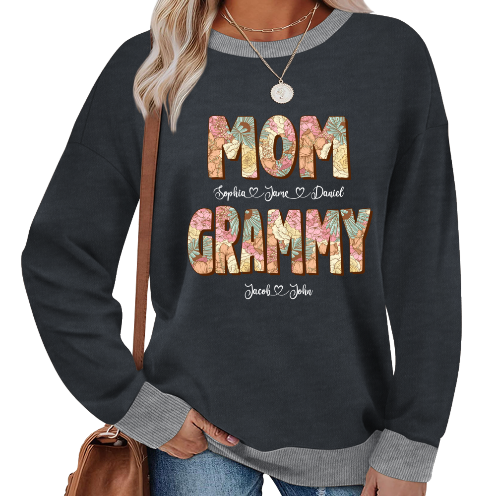Mom Grammy And Kids Shirt, Gift For Grandma, Grammy, Mama, Nana, Mimi, Mother Day CTH01