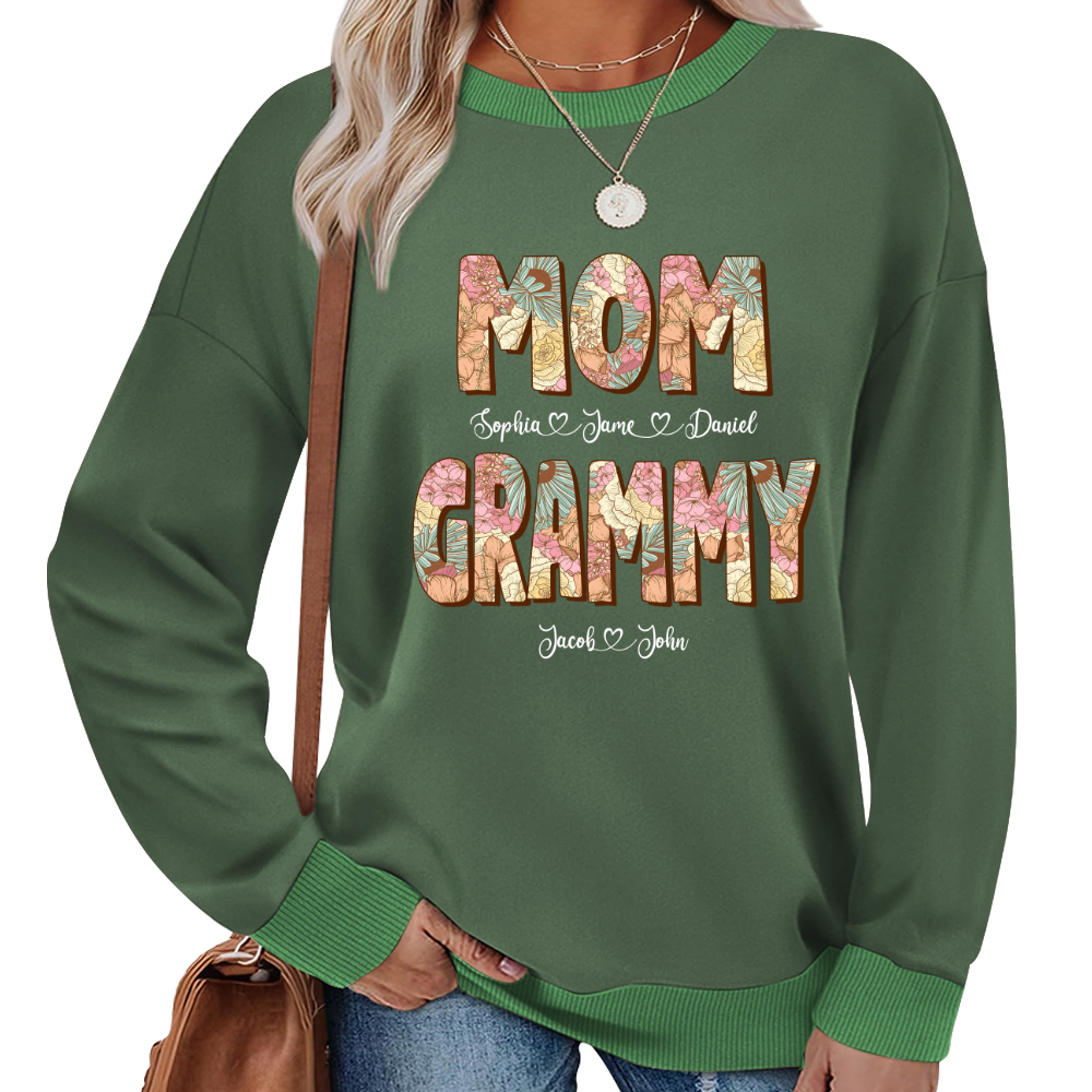 Mom Grammy And Kids Shirt, Gift For Grandma, Grammy, Mama, Nana, Mimi, Mother Day CTH01