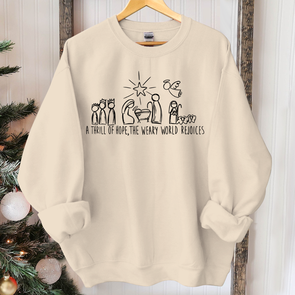 Christian Christmas Sweatshirt, Nativity Scene Sweater, Christmas Nativity Shirt, True Story Nativity, Religious Christmas Gifts, Jesus Tee