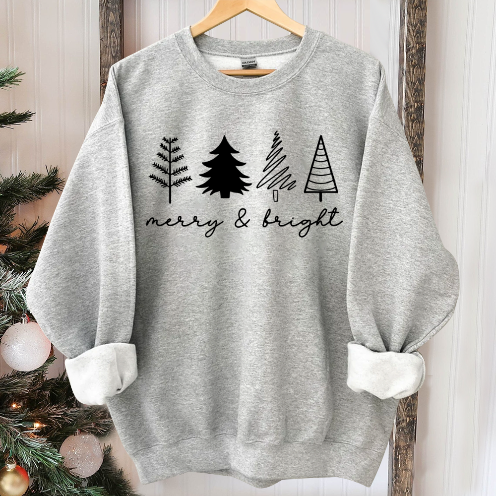 Christmas Tree Sweatshirt, Womens Christmas Sweatshirt, Christmas Sweater, Christmas Crewneck, Holiday Sweaters for Women, Winter Sweatshirt