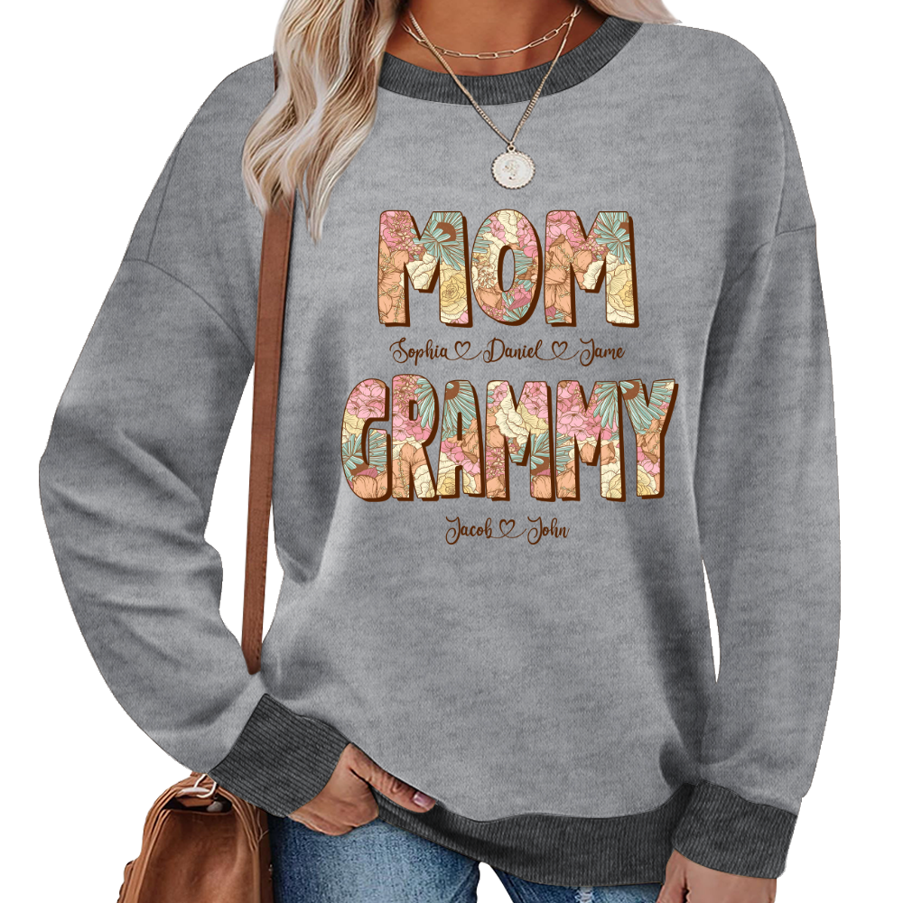 Mom Grammy And Kids Shirt, Gift For Grandma, Grammy, Mama, Nana, Mimi, Mother Day CTH01