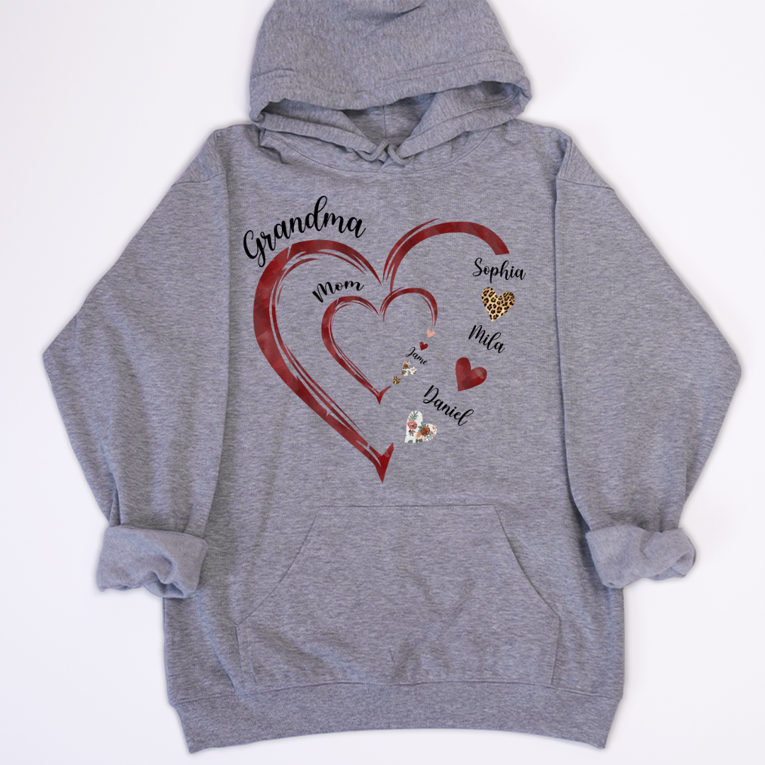 Personalized Mom And Grandma Heart Perfect Gift for Christmas Shirt