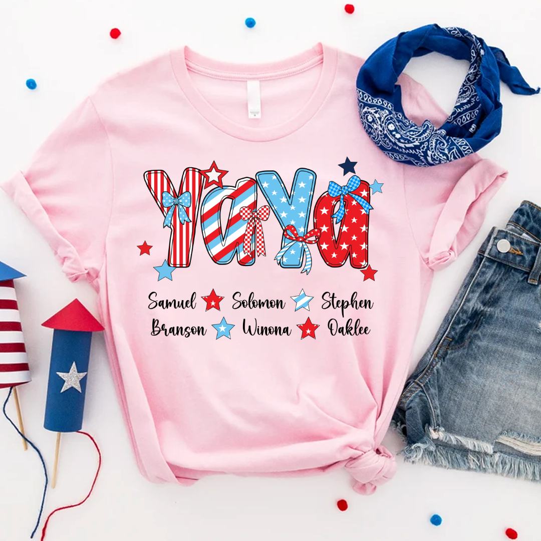 Patriotic American Flag Gigi Custom Gigi And Grandkids
