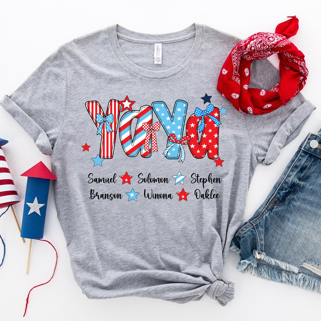 Patriotic American Flag Gigi Custom Gigi And Grandkids