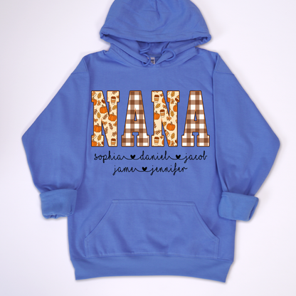 Autumn Nana Custom Nana And Grankids Fall Vibes Shirt