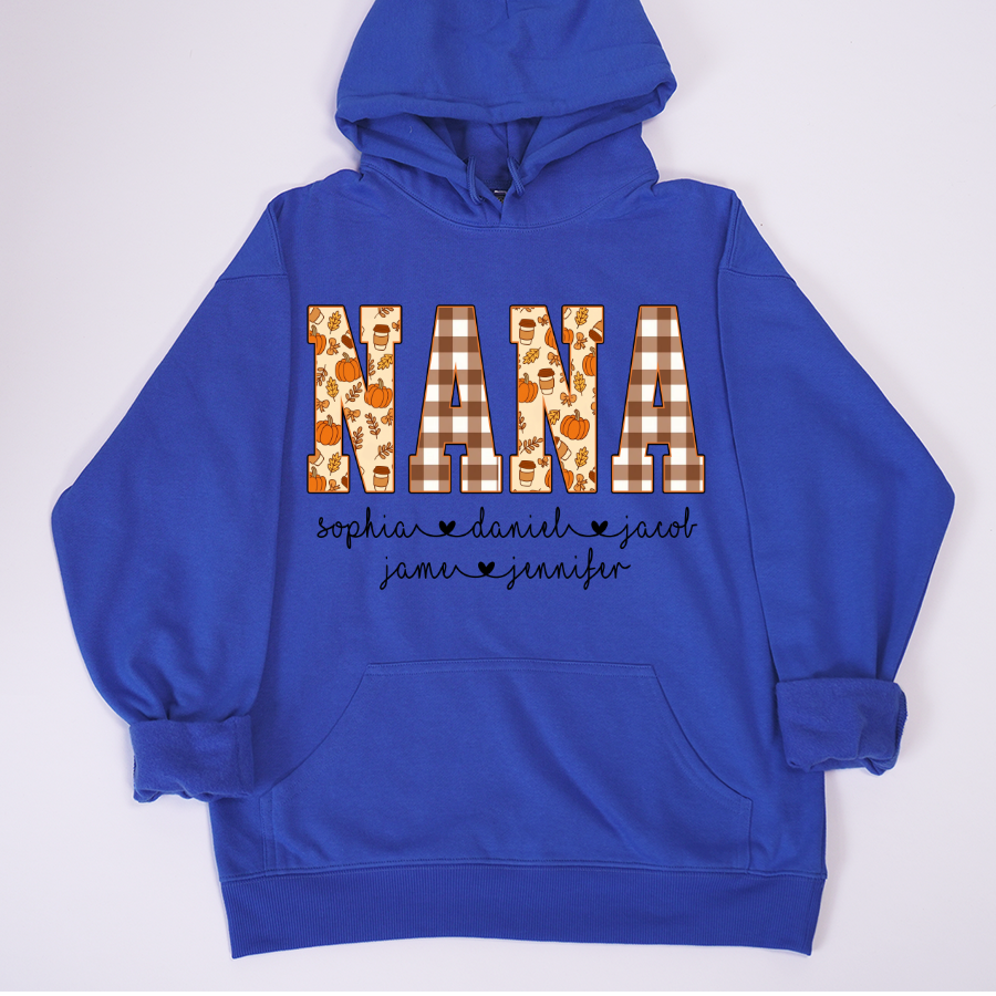 Autumn Nana Custom Nana And Grankids Fall Vibes Shirt