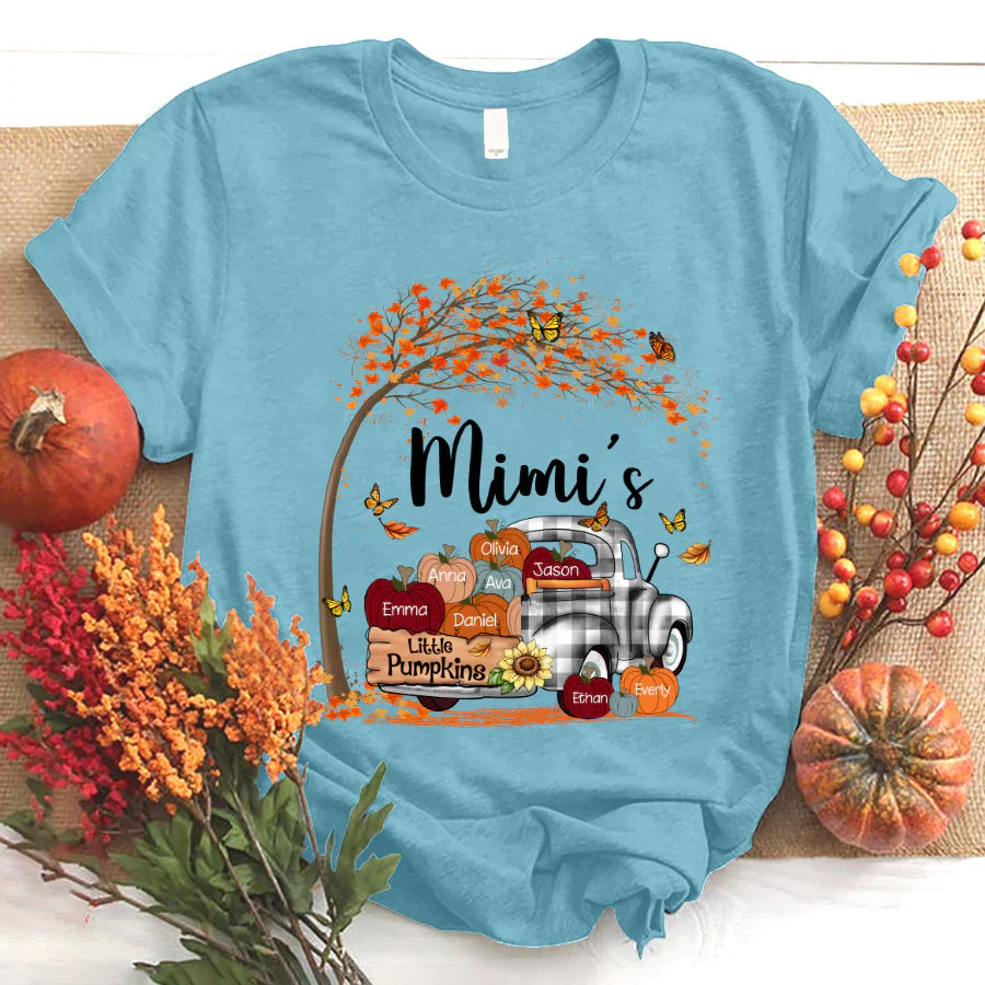 Autumn Tree Mimi's Little Pumpkins Colorful T-Shirt