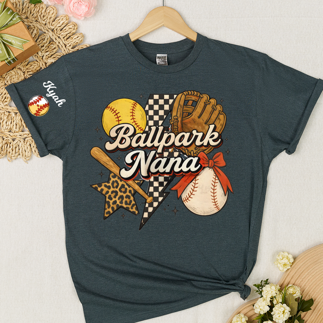 Ballpark Nana Gigi Grandma Game Day Gift For Grandma T-shirt