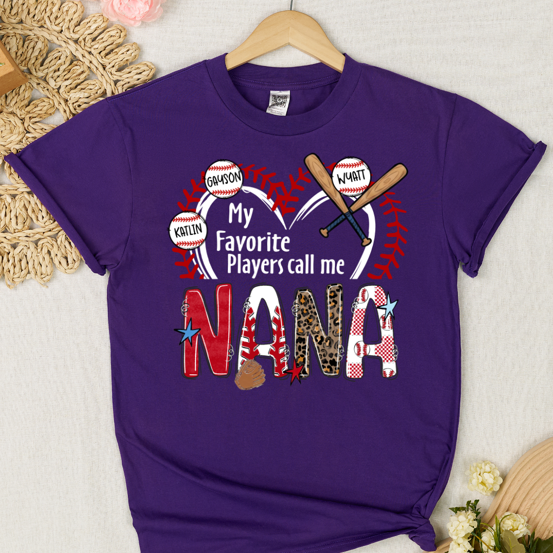 Baseball Mimi, My Favorite Player Call Me Mimi, Game Day Personalized Family Gift T-shirt