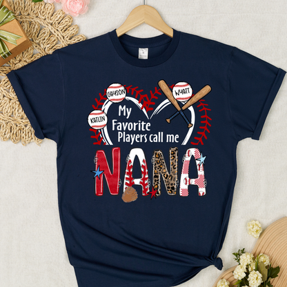 Baseball Mimi, My Favorite Player Call Me Mimi, Game Day Personalized Family Gift T-shirt