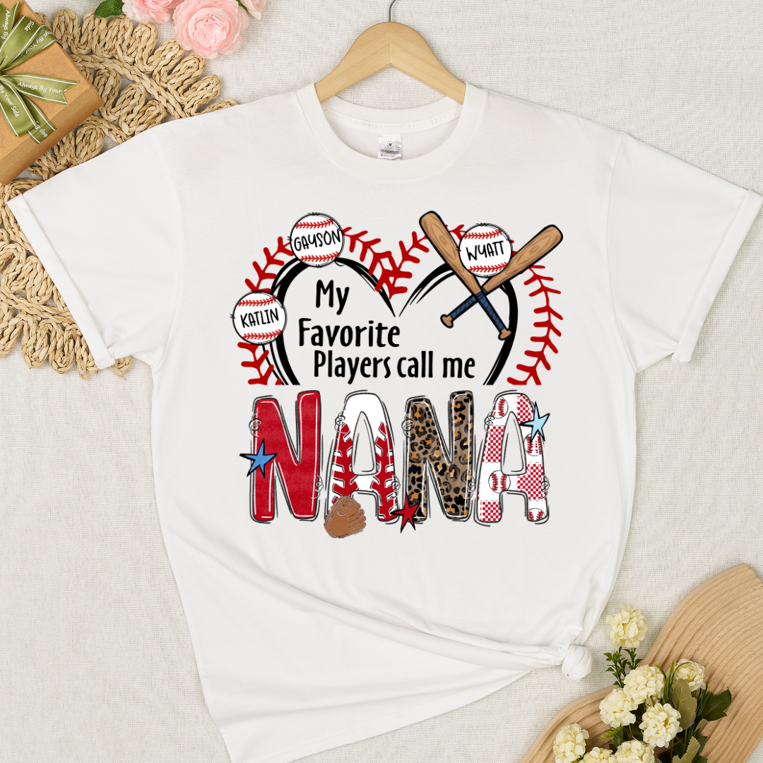 Baseball Mimi, My Favorite Player Call Me Mimi, Game Day Personalized Family Gift T-shirt