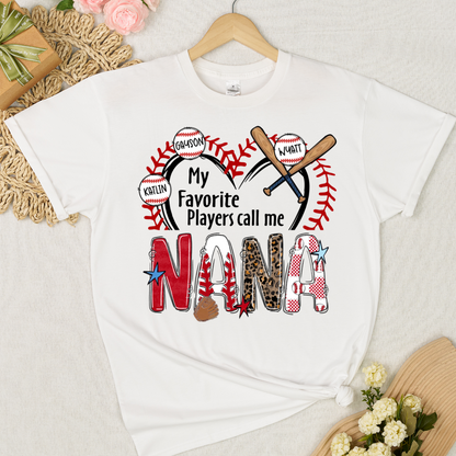 Baseball Mimi, My Favorite Player Call Me Mimi, Game Day Personalized Family Gift T-shirt