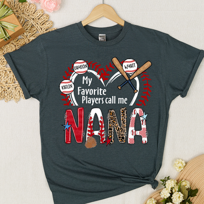 Baseball Mimi, My Favorite Player Call Me Mimi, Game Day Personalized Family Gift T-shirt
