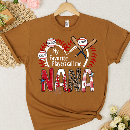 Baseball Mimi, My Favorite Player Call Me Mimi, Game Day Personalized Family Gift T-shirt