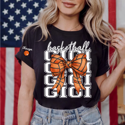 Basketball Mimi Game Day Personalized Grandma and Grandkids Gift For Family T-shirt