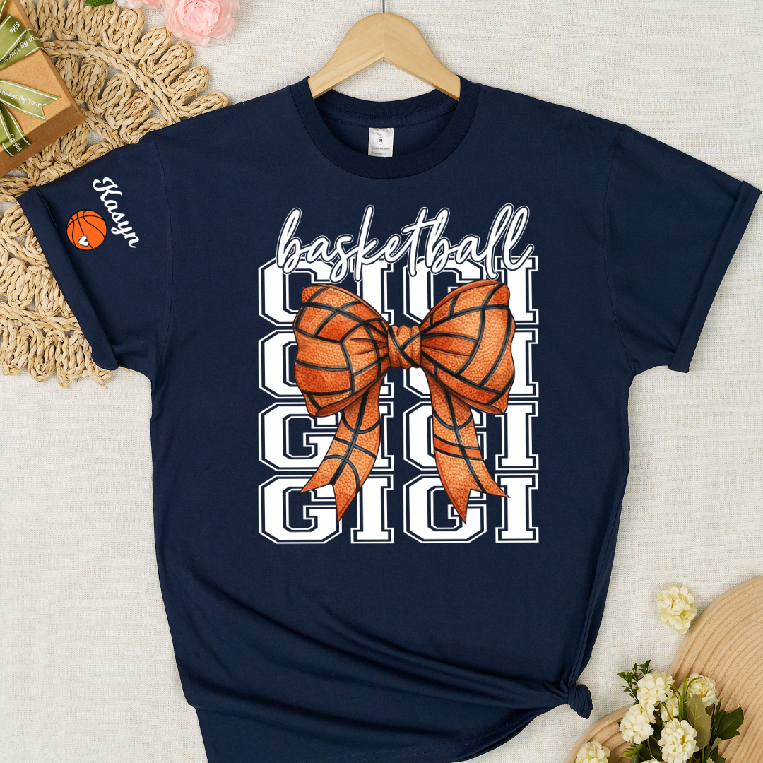 Basketball Mimi Game Day Personalized Grandma and Grandkids Gift For Family T-shirt