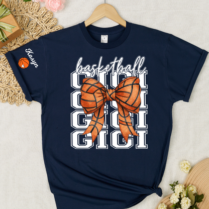Basketball Mimi Game Day Personalized Grandma and Grandkids Gift For Family T-shirt