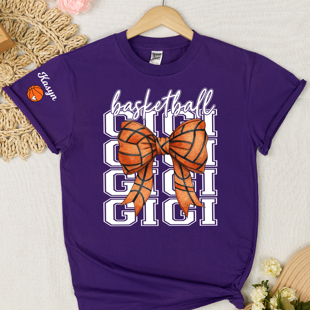 Basketball Mimi Game Day Personalized Grandma and Grandkids Gift For Family T-shirt